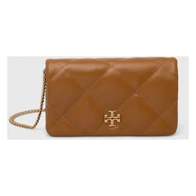 Tory Burch bőr táska Kira Diamond Quilt bézs, 158624.202