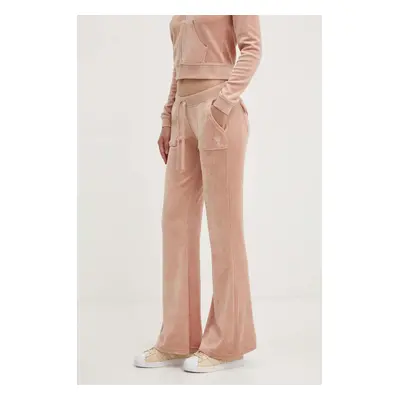 Juicy Couture velúr melegítőnadrág CAISA bézs, sima, JCSEBJ008