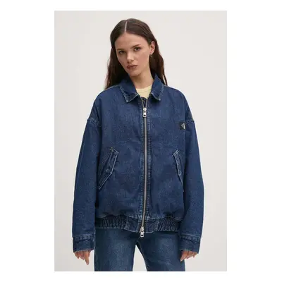 Calvin Klein Jeans farmerdzseki női, sötétkék, téli, oversize, J20J224717