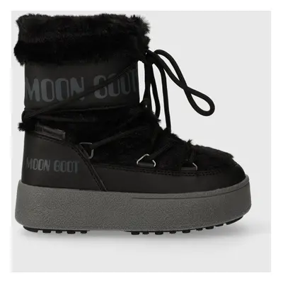 Moon Boot gyerek hótaposó MB JTRACK FAUX FUR WP fekete