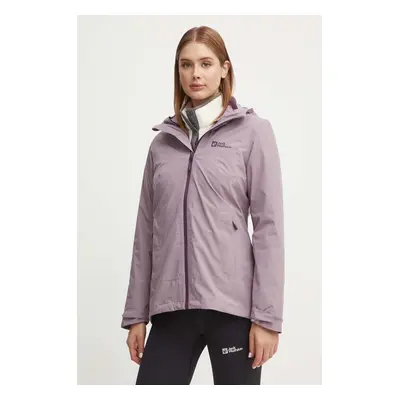 Jack Wolfskin szabadidős kabát Moonrise 3in1 lila