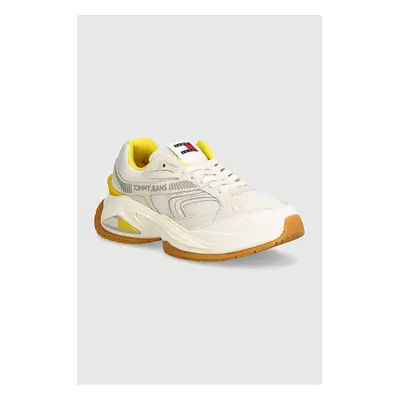 Tommy Jeans sportcipő TJW TRENDY RETRO RUNNER bézs, EN0EN02550