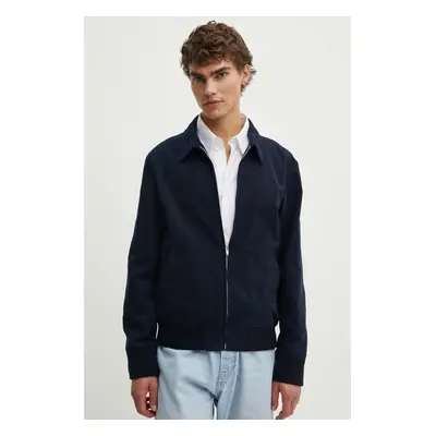 A.P.C. pamut kabát blouson gilles sötétkék, átmeneti, COHAK.H02706