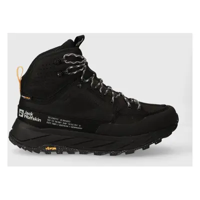 Jack Wolfskin cipő Terraquest Texapore Mid fekete, férfi