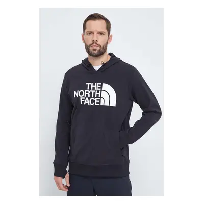 The North Face sportos pulóver Tekno Logo fekete, nyomott mintás, kapucnis