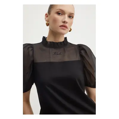 Karl Lagerfeld t-shirt női, fekete, 245W1705