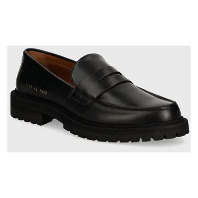 Common Projects bőr mokaszin Loafer with Tread Sole fekete, férfi