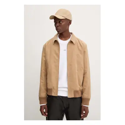 A.P.C. pamut kabát blouson gilles bézs, átmeneti, COHAK.H02706