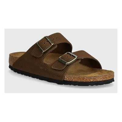 Birkenstock papucs velúrból Arizona barna, női