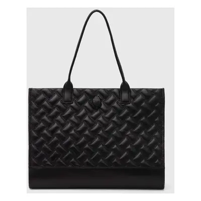 Kurt Geiger London bőr táska KENSINGTON SQ TOTE DR fekete