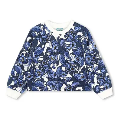 Kenzo Kids gyerek melegítőfelső pamutból sötétkék, mintás, K60695