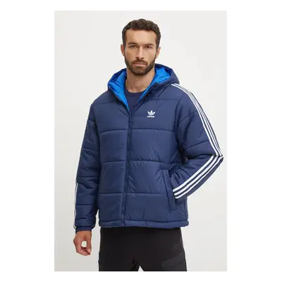 adidas Originals kifordítható dzseki Adicolor Reversible Jacket férfi, sötétkék, téli, JD9073