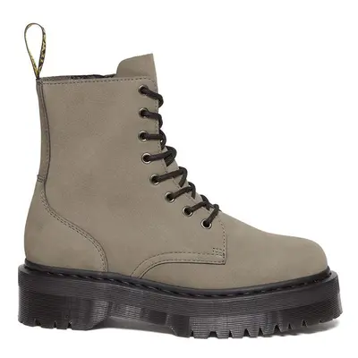 Dr. Martens bőr bakancs Jadon szürke, női, lapos talpú, DM31296059