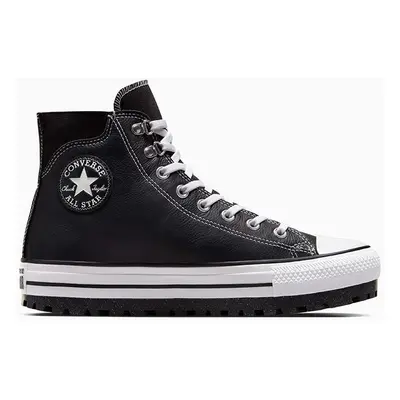 Converse bőr bakancs Chuck Taylor All Star City Trek fekete, A04480C