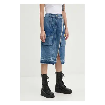 Moschino Jeans farmer szoknya midi, egyenes, 0101.8221