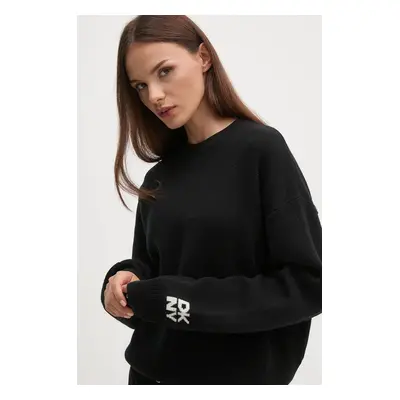 Dkny gyapjú pulóver női, fekete, D2G4A159