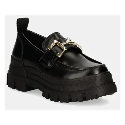 Buffalo mokaszin Aspha Loafer Chain Nc fekete, női, lapos talpú, 1624065-BLK