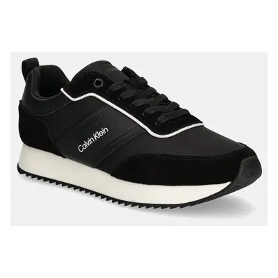 Calvin Klein sportcipő LOW TOP LACE UP MIX fekete, HM0HM01554