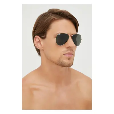 Ray-Ban napszemüveg AVIATOR LARGE METAL sárga, férfi, 0RB3025