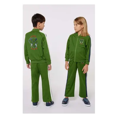 Kenzo Kids gyerek nadrág zöld, nyomott mintás, K60716