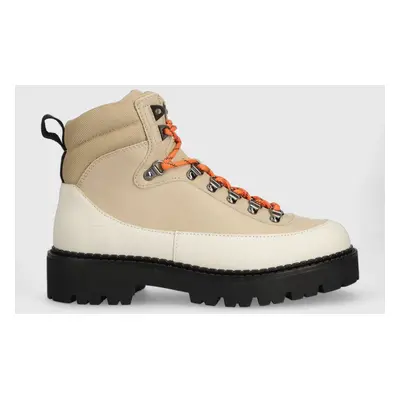 Tommy Jeans bőr cipő TJM BOOT HIKER bézs, férfi, EM0EM01252