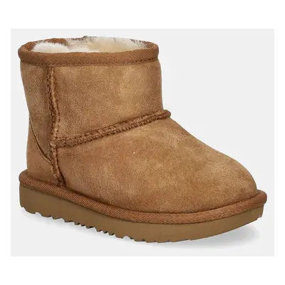 UGG gyerek hócipő velúrból CLASSIC MINI II barna, 1017715T