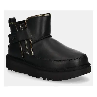 UGG hócipő Classic Mini Moto Boot fekete, 1164690-BLK