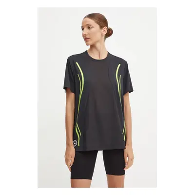 adidas by Stella McCartney t-shirt TruePace női, fekete, IZ0169