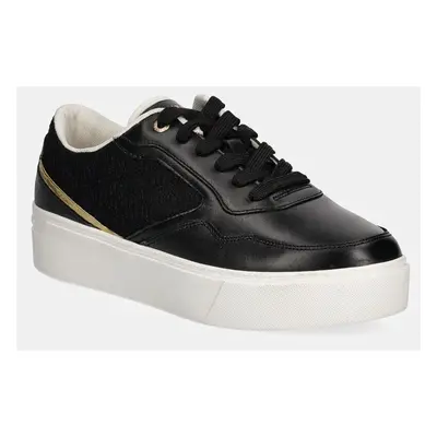 Tommy Hilfiger sportcipő PLATFORM MONOGRAM SNEAKER fekete, FW0FW08121