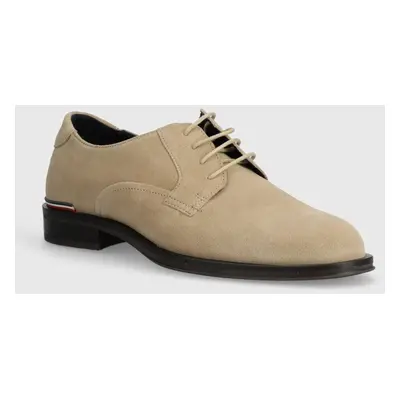 Tommy Hilfiger velúr félcipő CORE RWB SUEDE SHOE sötétkék, férfi, FM0FM04868