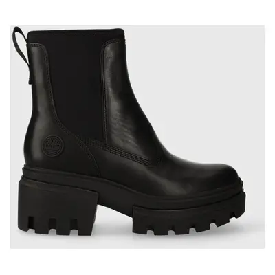 Timberland bokacsizma Everleigh Boot Chelsea fekete, női, platformos, TB0A5YFR0151