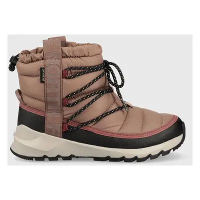 The North Face hócipő WOMEN THERMOBALL LACE UP WP barna