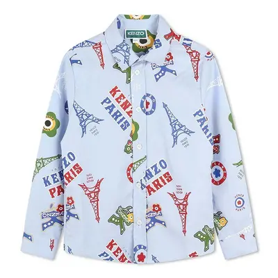 Kenzo Kids gyerek ing pamutból K60806