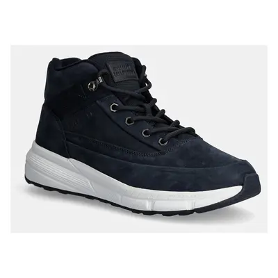 Tommy Hilfiger magasszárú cipö HILFIGER WARM NUBUCK HYBRID B sötétkék, férfi, FM0FM05189