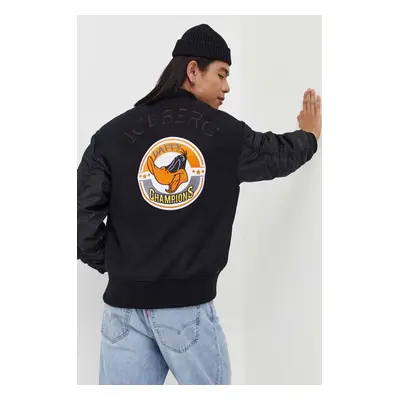 Iceberg gyapjú bomber dzseki x Looney Tunes fekete, átmeneti