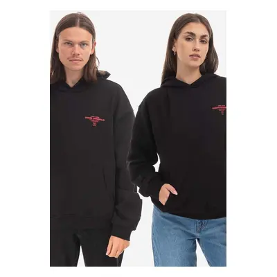 Guess Originals felső Go Harper Ls Hoodie fekete, nyomott mintás, kapucnis