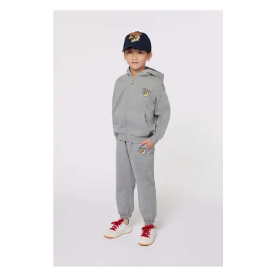 Kenzo Kids gyerek melegítő szett szürke, K60727