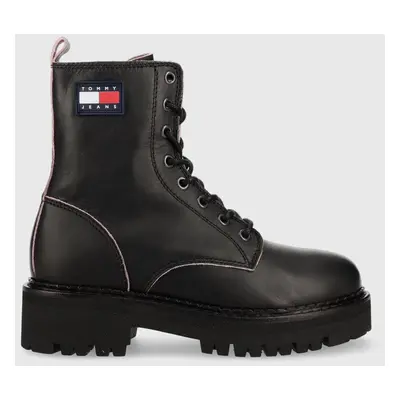 Tommy Jeans bakancs Urban Tommy Jeans Piping Boot fekete, női, platformos