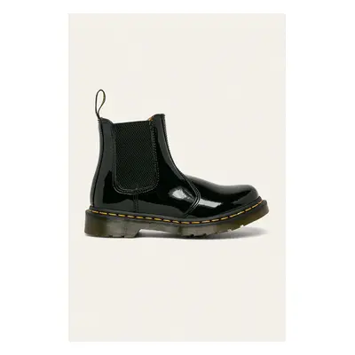 Dr. Martens bőr bokacsizma fekete, női, lapos talpú, DM25278001