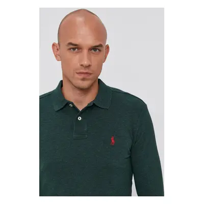 Polo Ralph Lauren hosszú ujjú zöld, férfi, sima