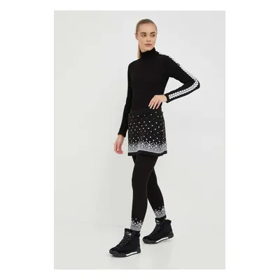 Newland sport legging Furoki fekete, női, nyomott mintás