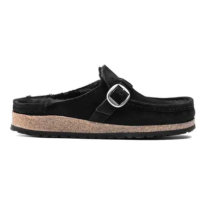 Birkenstock papucs velúrból Buckley Shearling fekete