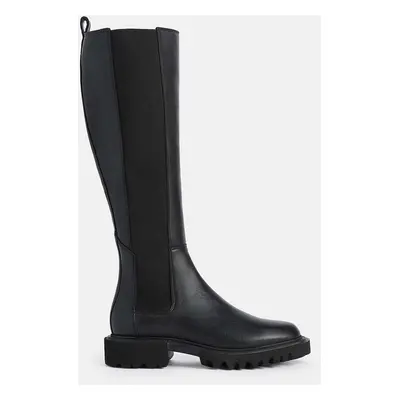 AllSaints csizma Maeve Boot fekete, női, lapos talpú, W098FB