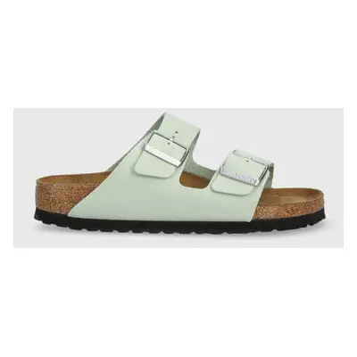 Birkenstock papucs velúrból Arizona SFB zöld, női