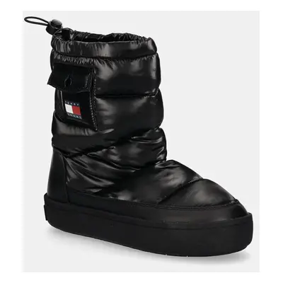 Tommy Jeans hócipő TJW WINTER FEMININE BOOT fekete, EN0EN02642