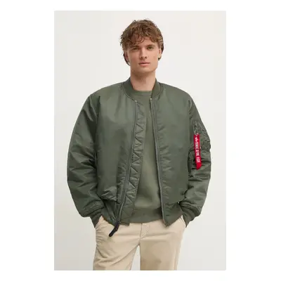 Alpha Industries bomber dzseki férfi, zöld, téli