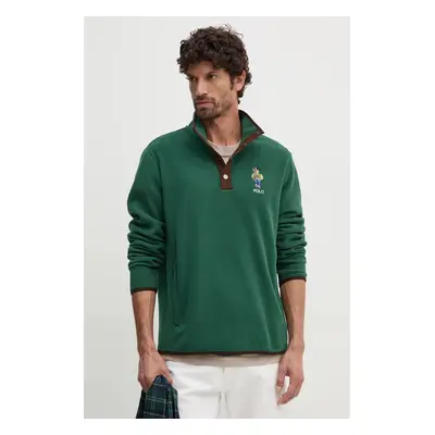 Polo Ralph Lauren gyapjú pulóver zöld, nyomott mintás