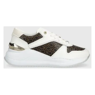 Calvin Klein sportcipő CHUNKY INTERN WEDGE LACE UP-MONO fehér, HW0HW01439