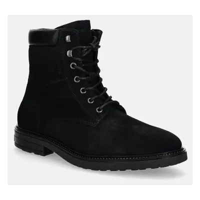 Tommy Hilfiger velúr bokacsizma HILFIGER OUTDOOR SUEDE BOOT sötétkék, FM0FM05193