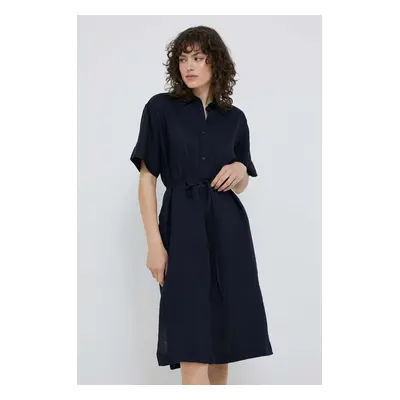 Gant vászon ruha sötétkék, mini, oversize